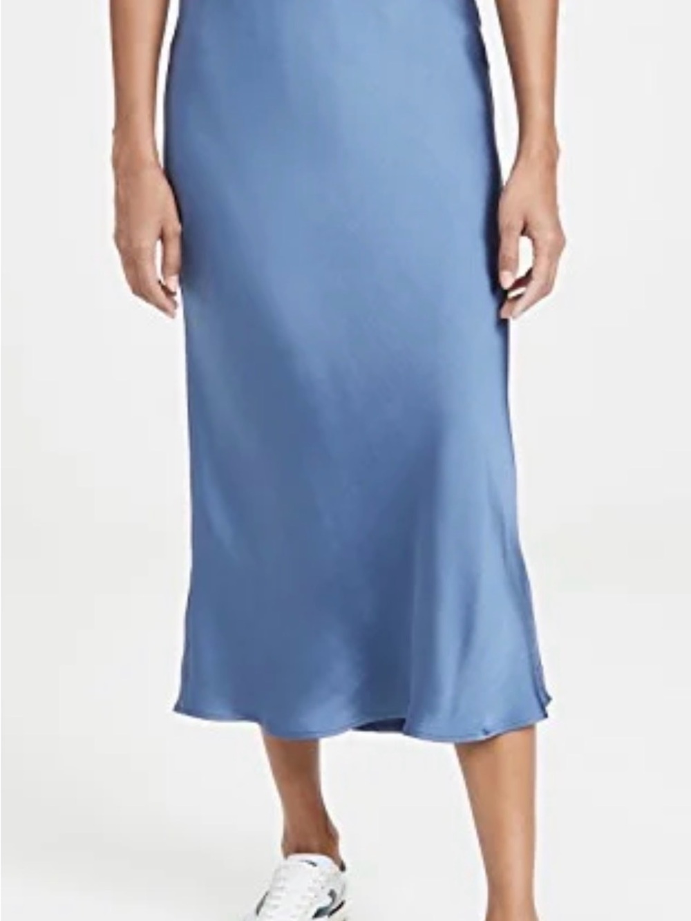 Anine Bing Navy blue satin silk Midi Skirt